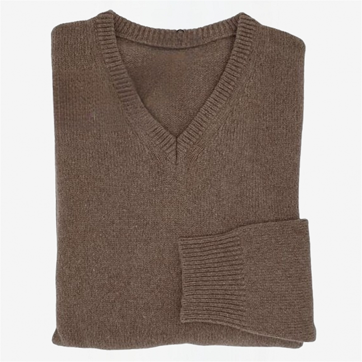 Men's V Neck Pullover 100% Cashmere