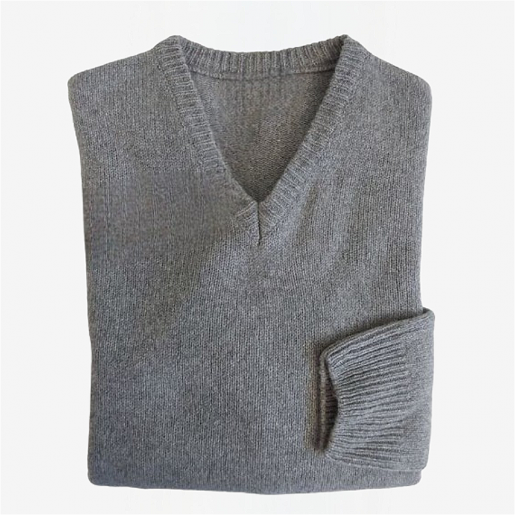 Men's V Neck Pullover 100% Cashmere