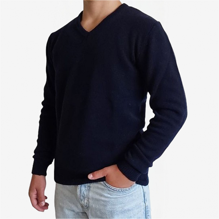 Men's V Neck Pullover 100% Cashmere