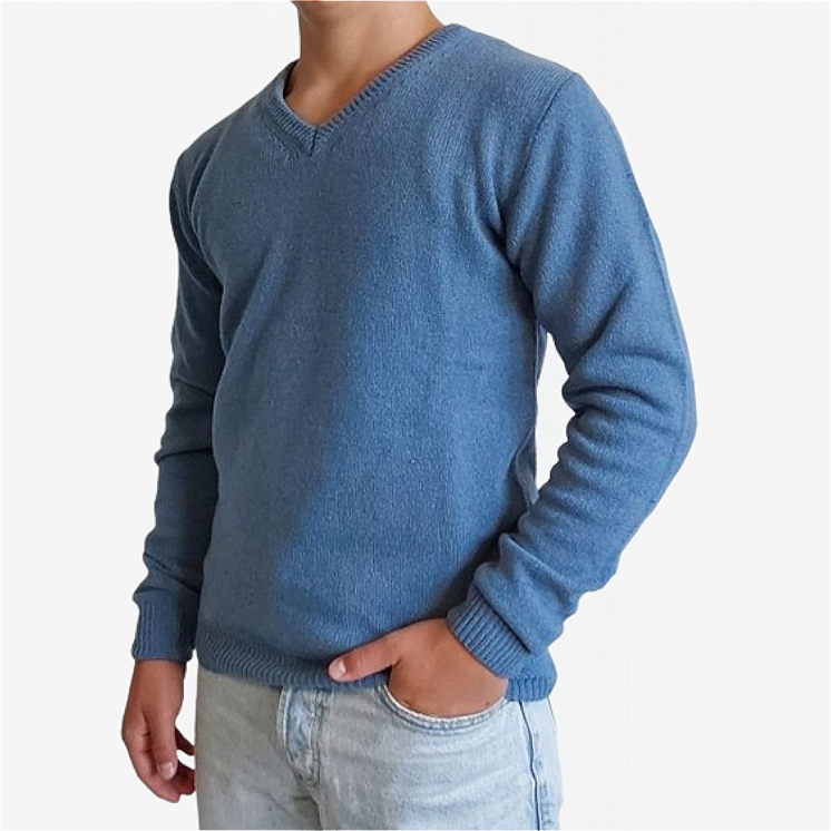 Pullover Homme Col V  100% Cachemire