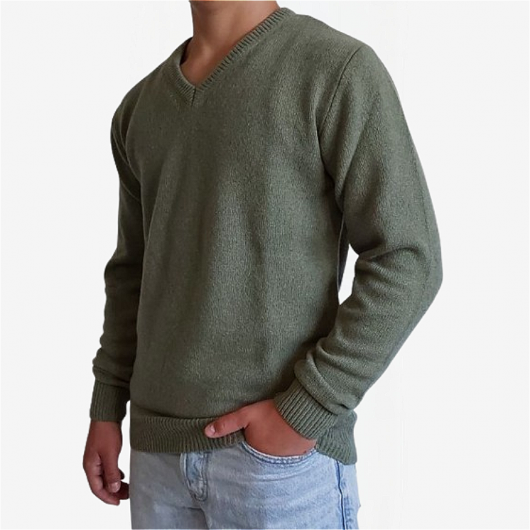 Men's V Neck Pullover 100% Cashmere