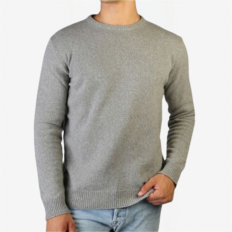 Pullover Uomo Girocollo 100% Cashmere.