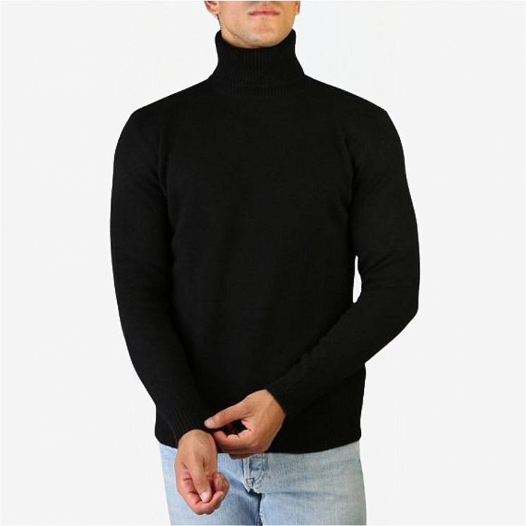 Pullover Homme Col Roulé 100% Cachemire