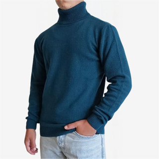 Pullover Homme Col Roulé 100% Cachemire