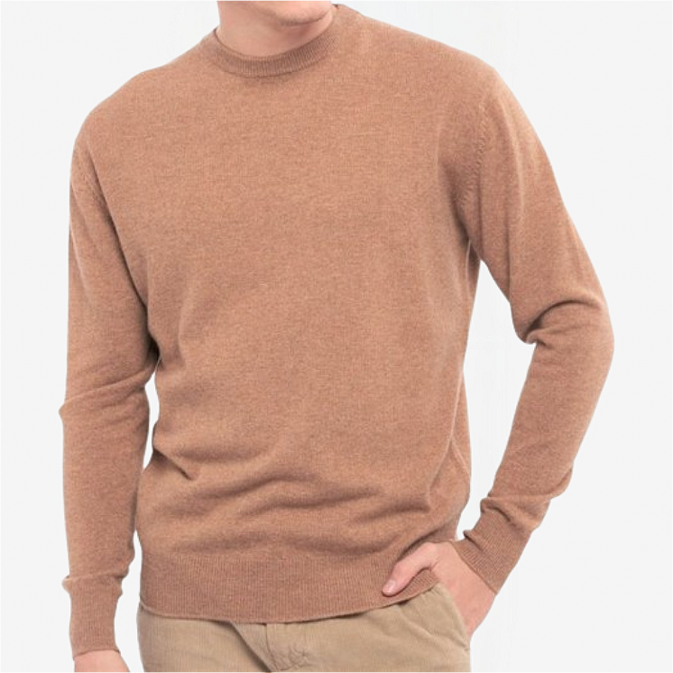 Men's Crewneck Light Pullover 100% Cashmere