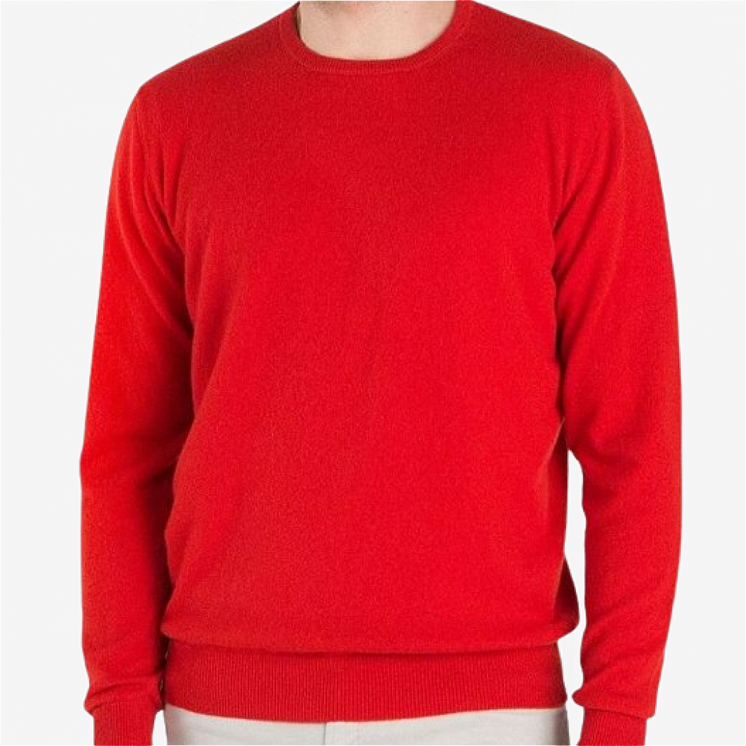 Men's Crewneck Light Pullover 100% Cashmere