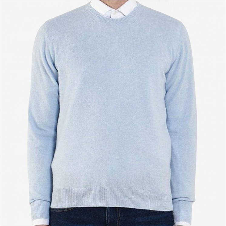 Men's Crewneck Light Pullover 100% Cashmere