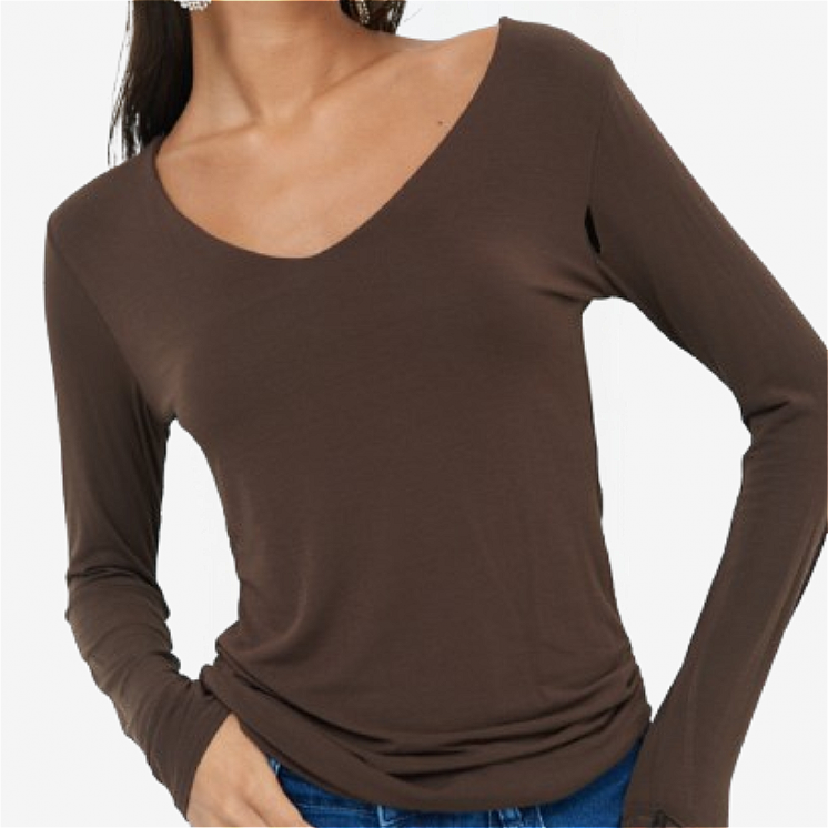 T-Shirt V-Neck Micromodale