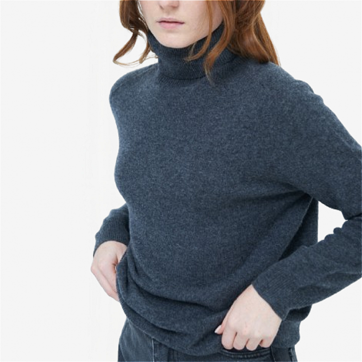 Pullover Femme Over Col Roulé