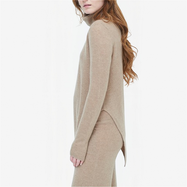 Women's Turtleneck Asymmetric Pullover