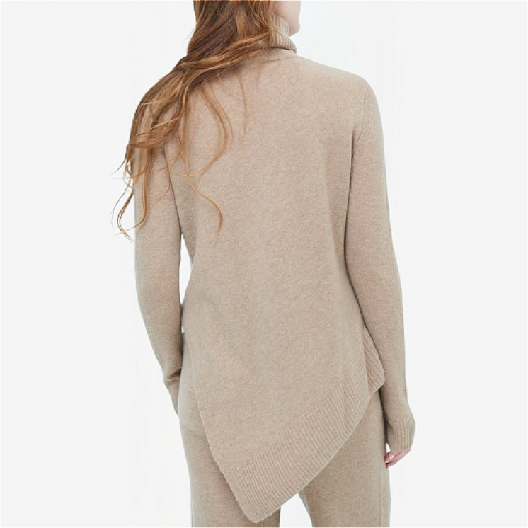 Women's Turtleneck Asymmetric Pullover